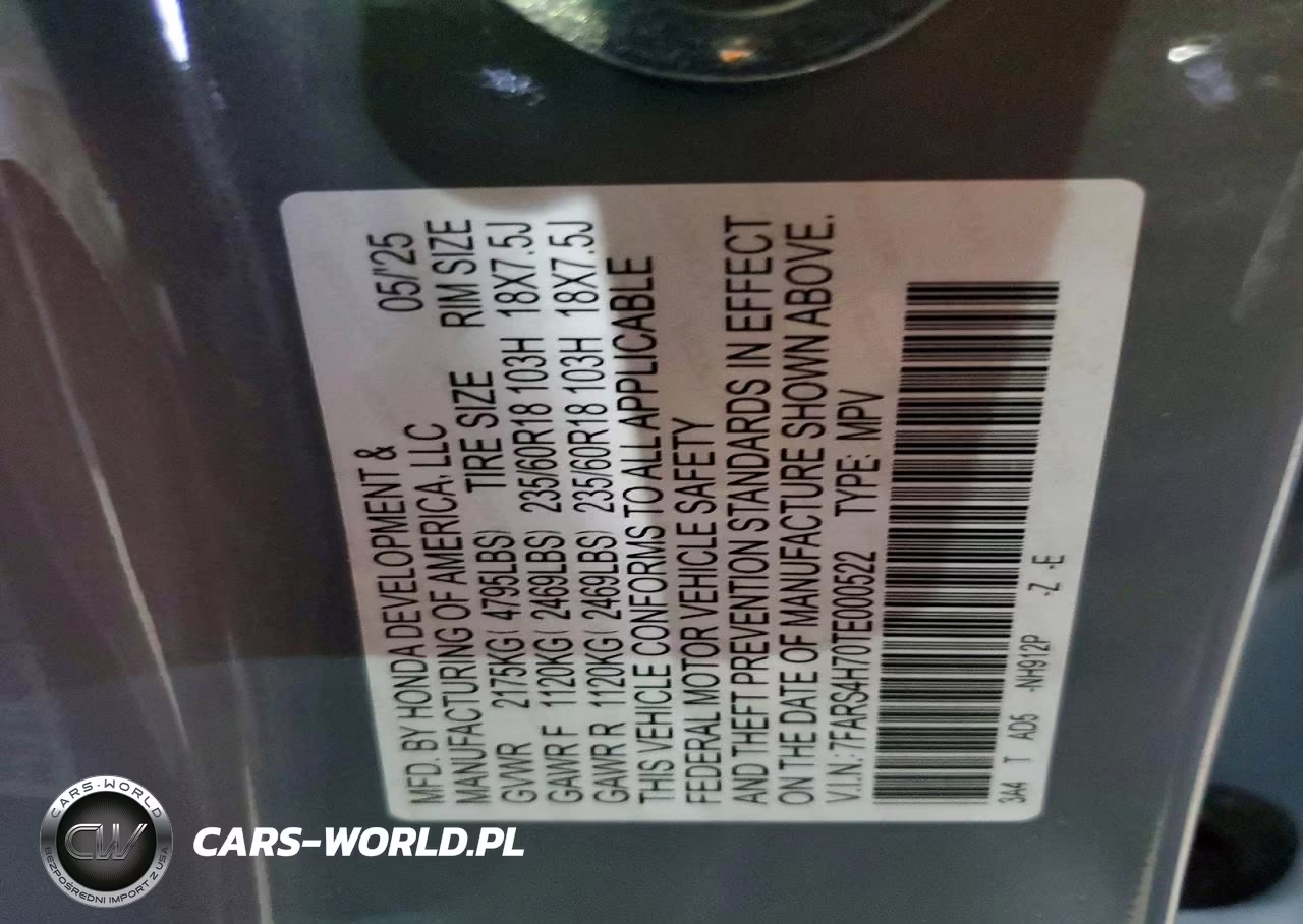 2026 Honda Cr-V Exl VIN:7FARS4H70TE000522 - 13