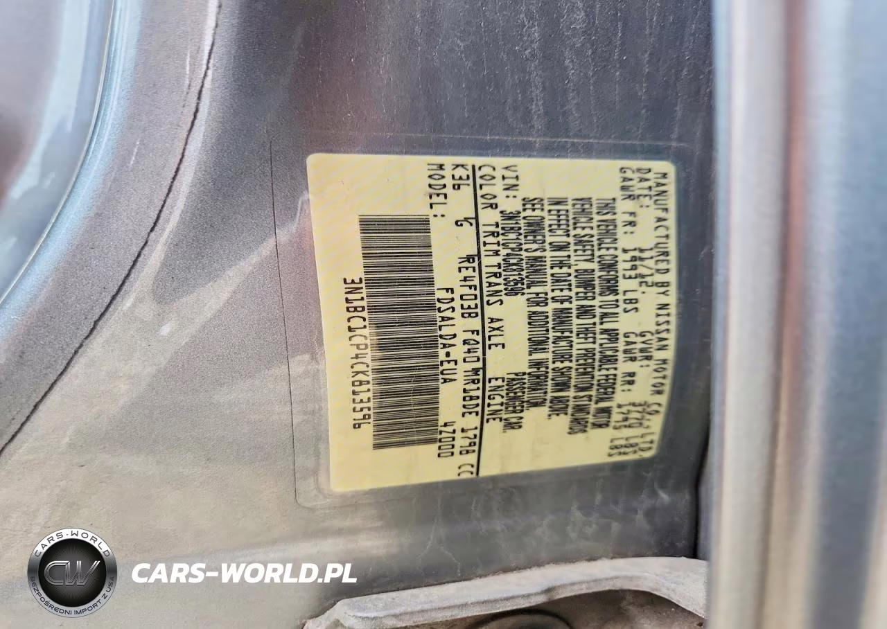 2012 Nissan Versa 1.8 S VIN:3N1BC1CP4CK813596 - 12