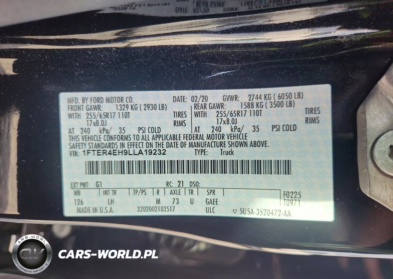2020 Ford Ranger Xl VIN:1FTER4EH9LLA19232 - 12