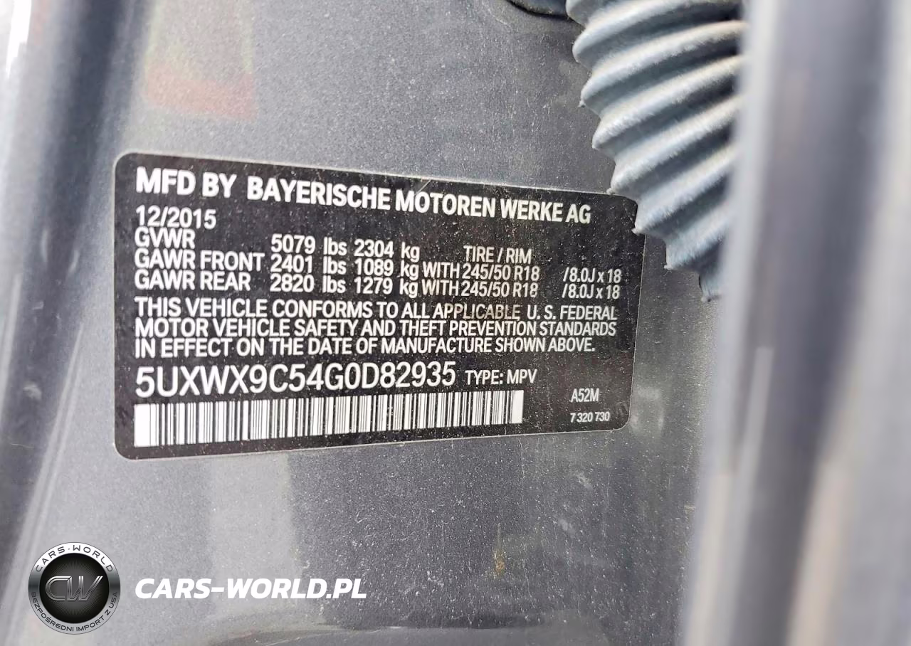 2016 BMW X3 xDrive28I VIN:5UXWX9C54G0D82935 - 13