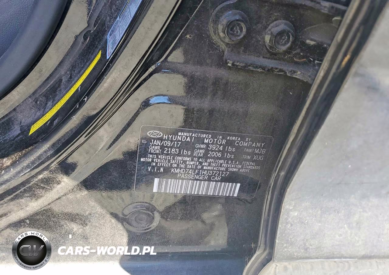 2017 Hyundai Elantra Se VIN:KMHD74LF1HU372127 - 12