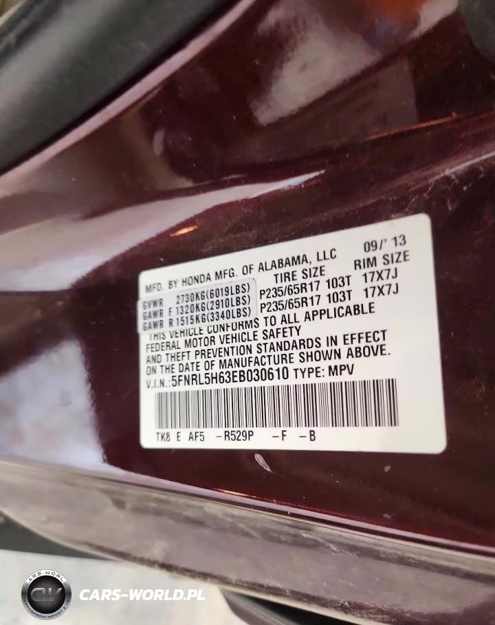 2014 Honda Odyssey Exl VIN:5FNRL5H63EB030610 - 13