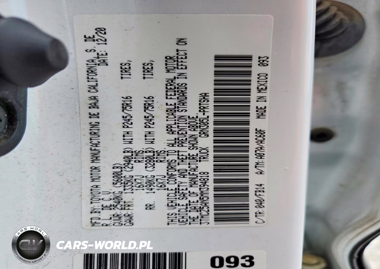 2021 Toyota Tacoma Sr V6 VIN:3TMCZ5AN5MM394818 - 13
