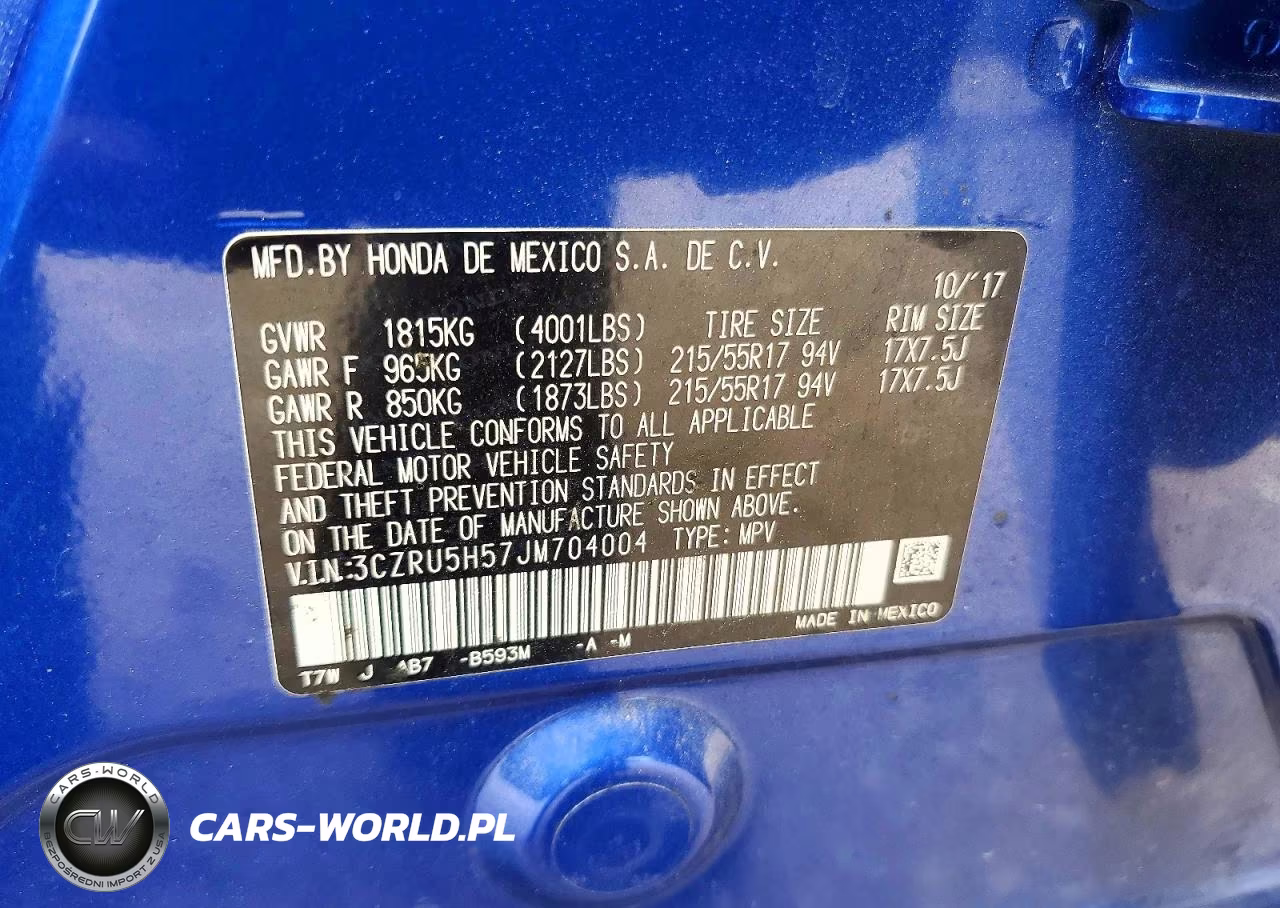 2018 Honda Hr-V Ex VIN:3CZRU5H57JM704004 - 13