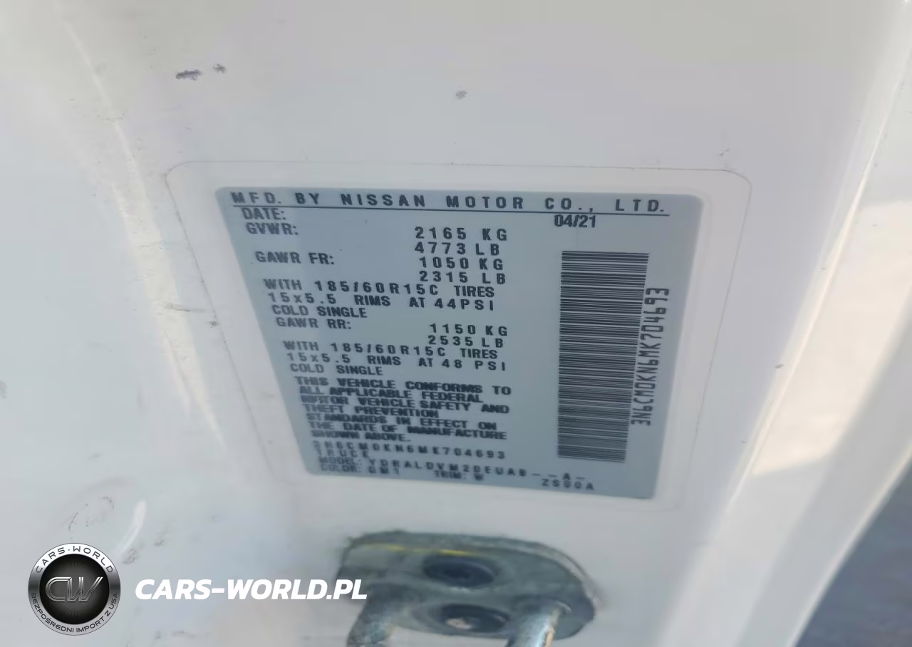 2021 Nissan Nv200 Delivery Van VIN:3N6CM0KN6MK704693 - 13
