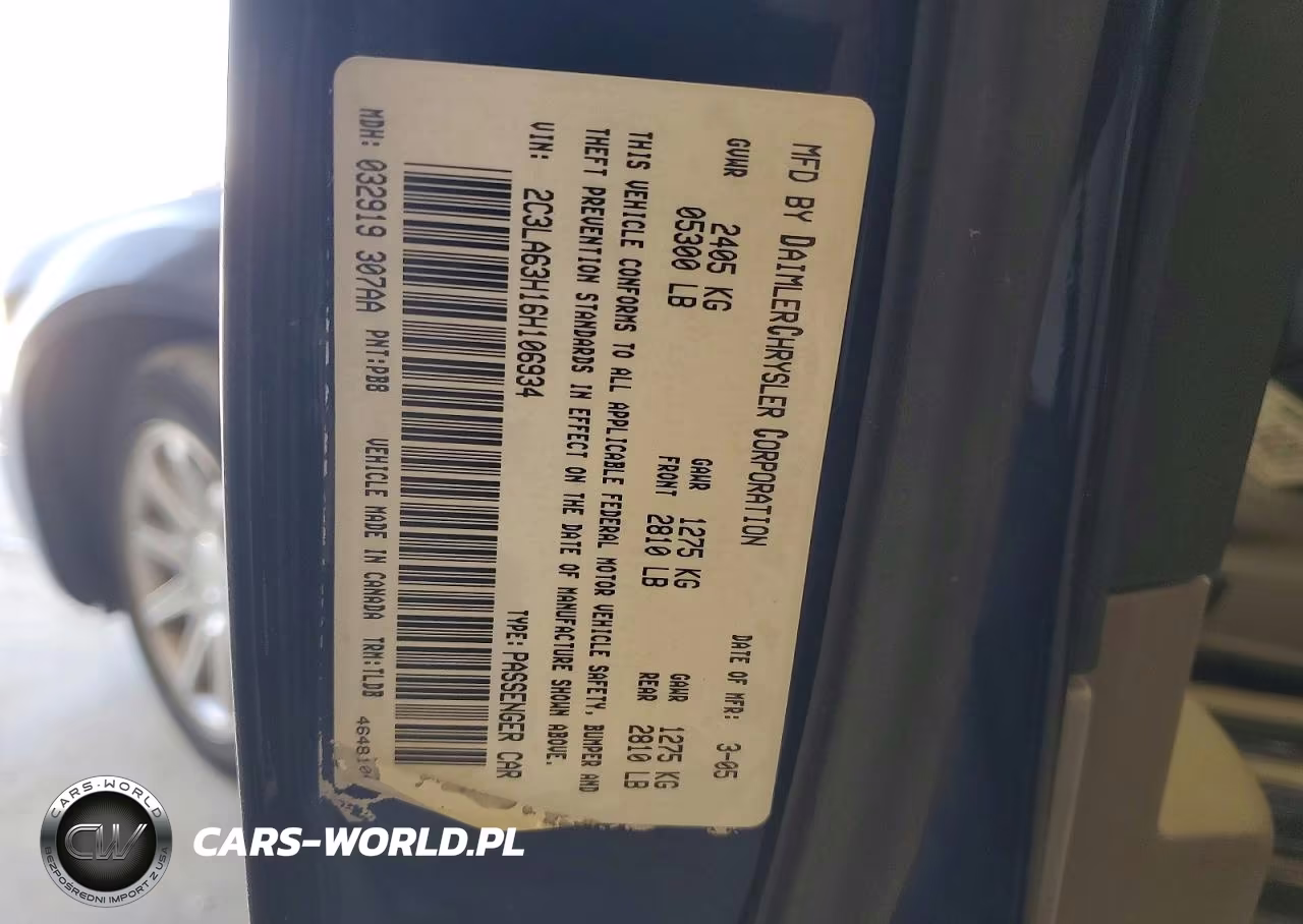 2006 Chrysler 300C VIN:2C3LA63H16H106934 - 12
