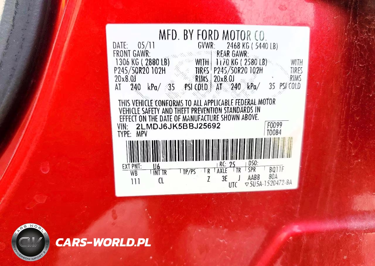 2011 Lincoln Mkx VIN:2LMDJ6JK5BBJ25692 - 13