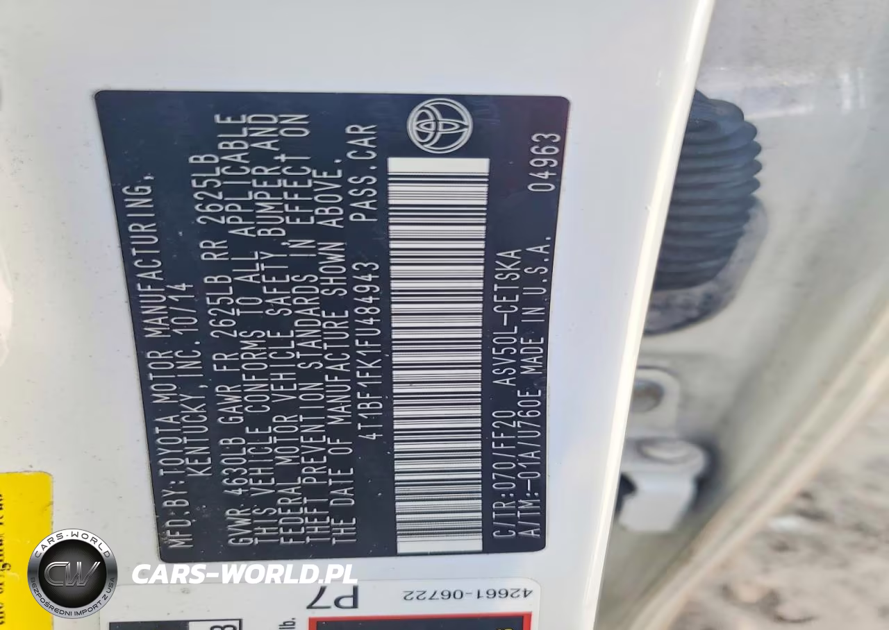 2015 Toyota Camry Se VIN:4T1BF1FK1FU484943 - 13