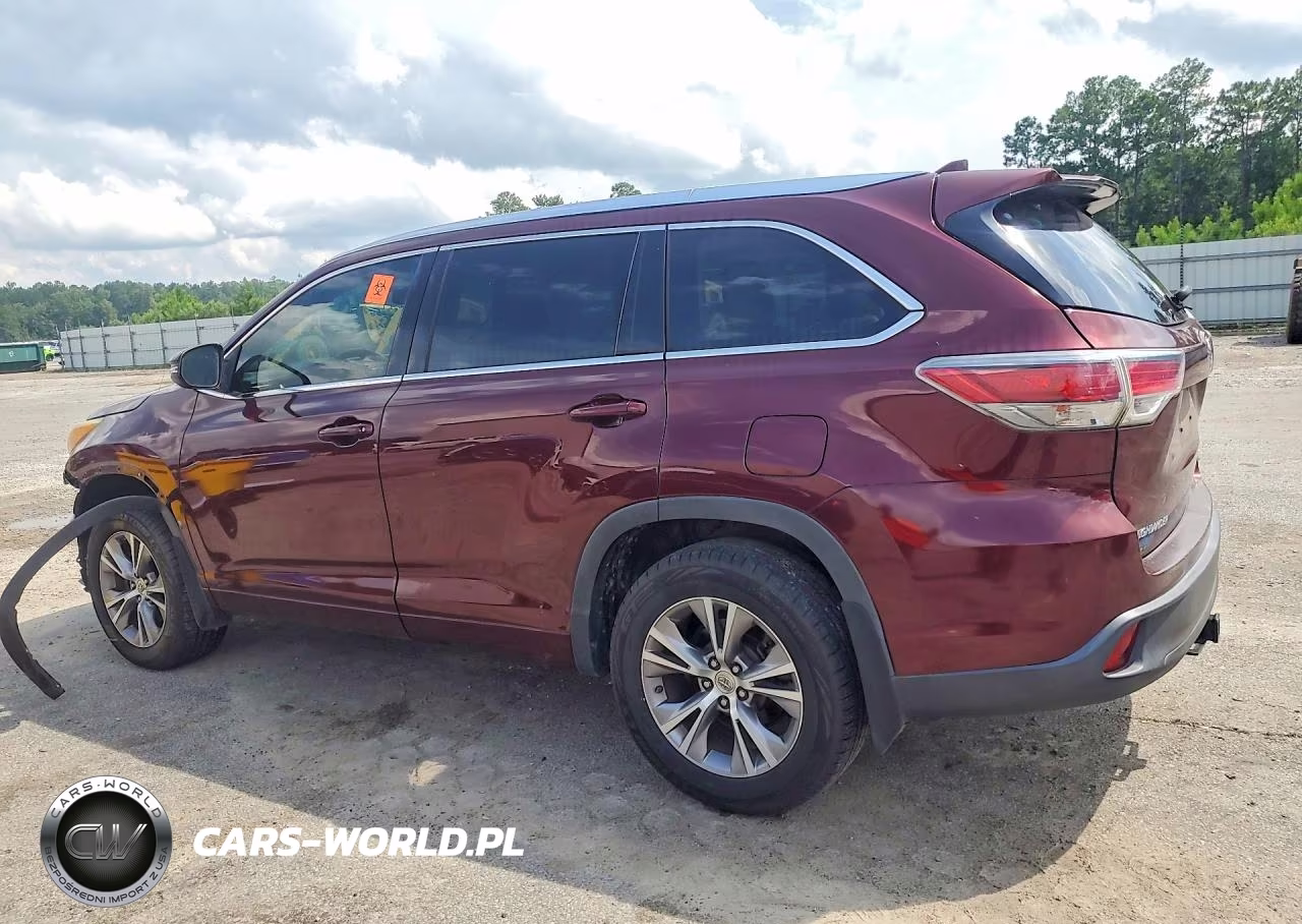 2015 Toyota Highlander Xle VIN:5TDKKRFH0FS080104 - 2