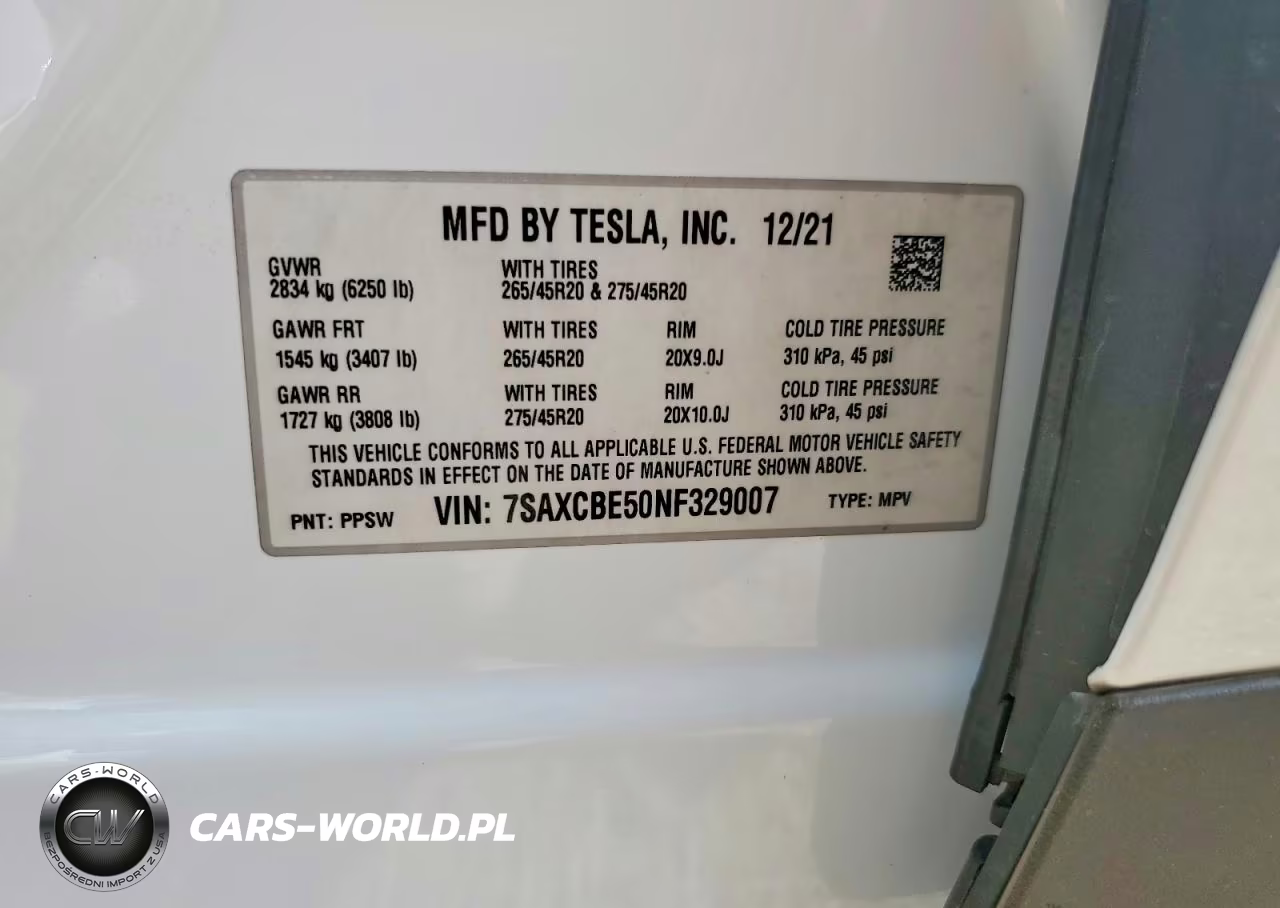 2022 Tesla Model X VIN:7SAXCBE50NF329007 - 13