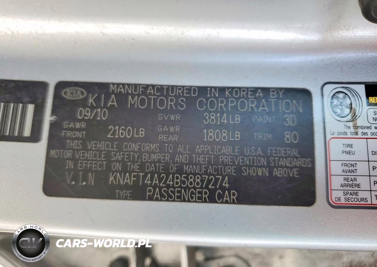 2011 Kia Forte Lx VIN:KNAFT4A24B5887274 - 12