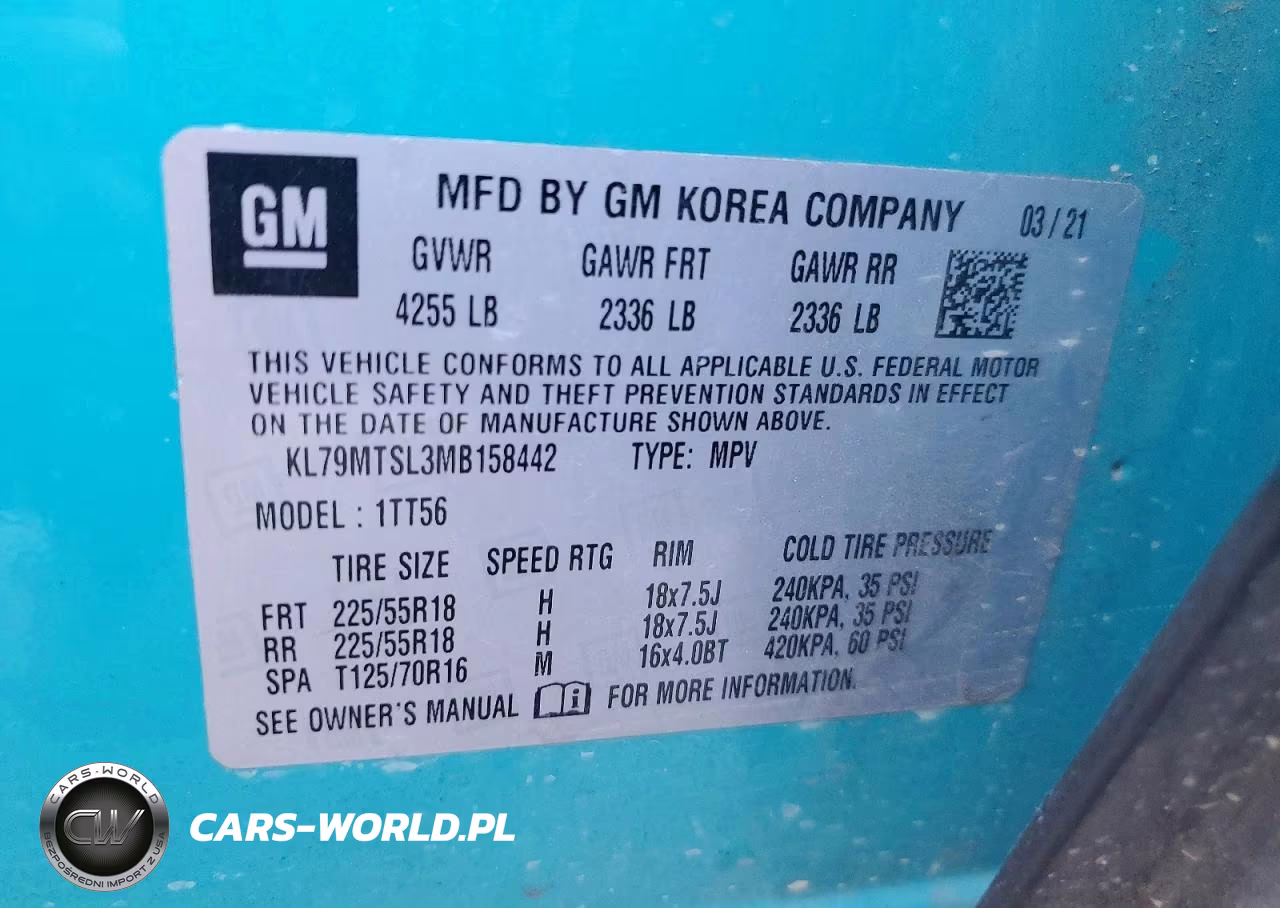 2021 Chevrolet Trailblazer Rs VIN:KL79MTSL3MB158442 - 14