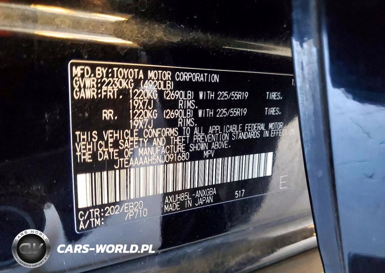 2022 Toyota Venza Le VIN:JTEAAAAH5NJ091680 - 13