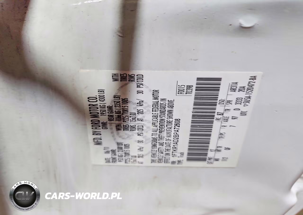 2011 Ford Ranger VIN:1FTKR1AD2BPA72608 - 12