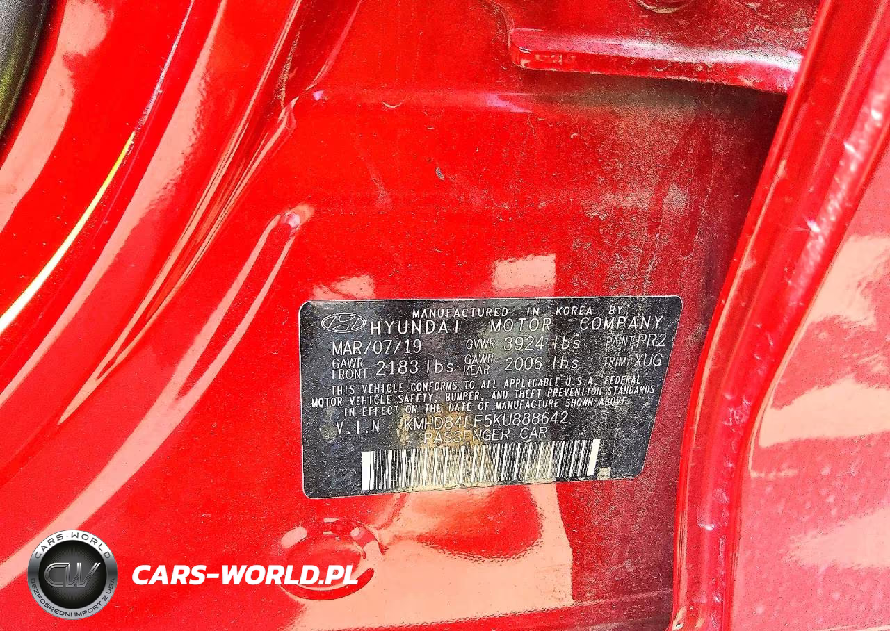2019 Hyundai Elantra Sel VIN:KMHD84LF5KU888642 - 12
