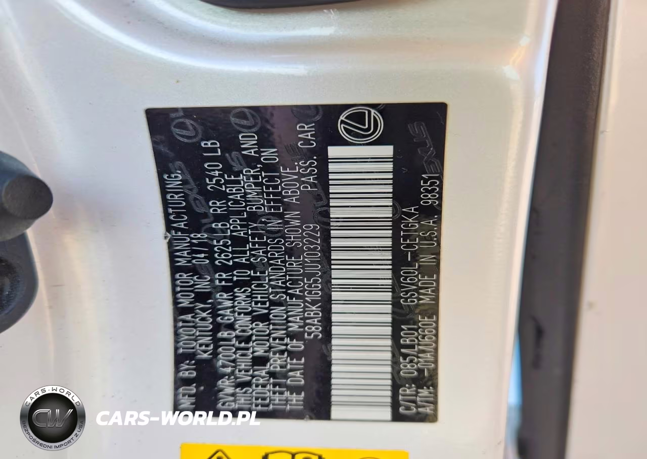 2018 Lexus Es 350 VIN:58ABK1GG5JU103229 - 13