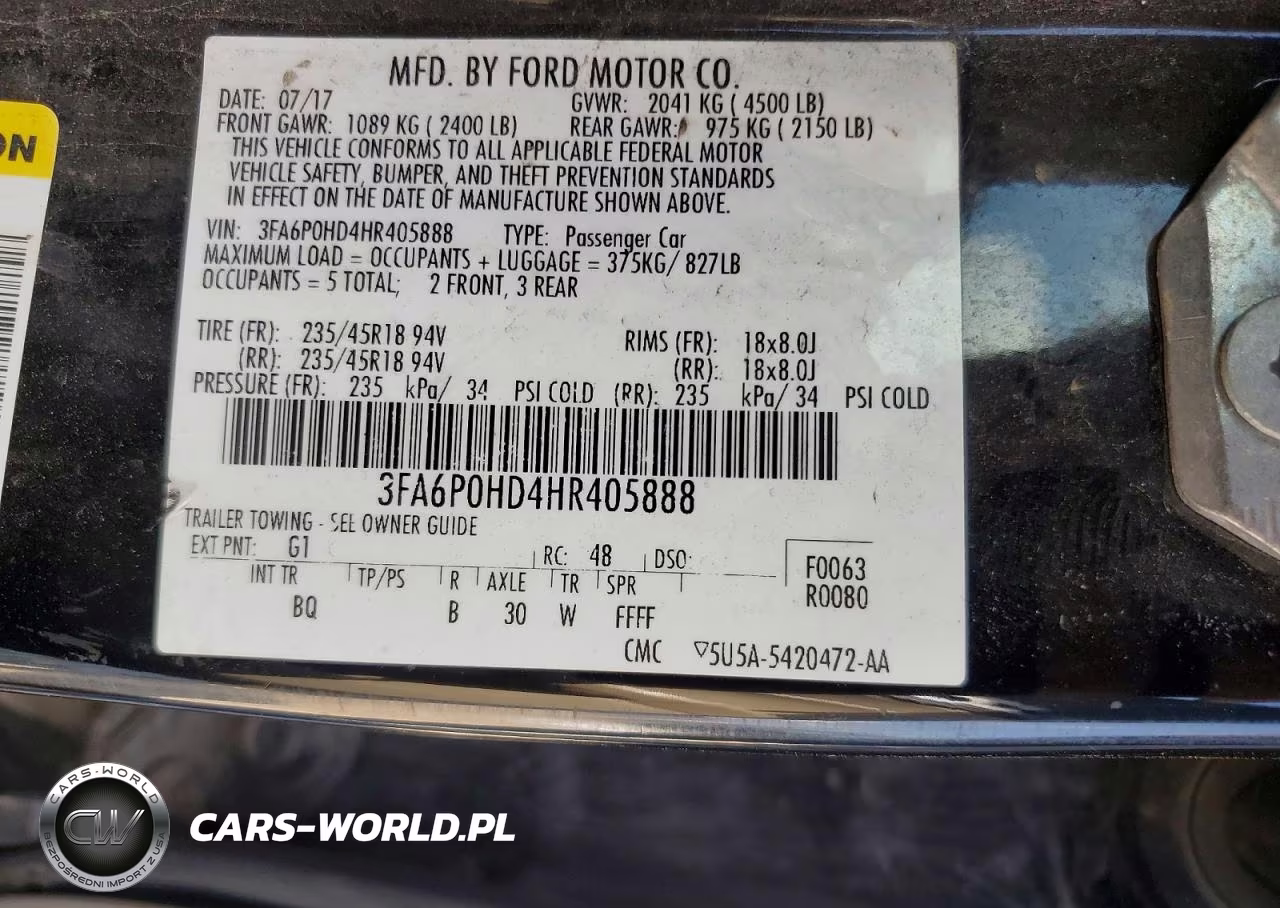2017 Ford Fusion Se VIN:3FA6P0HD4HR405888 - 12
