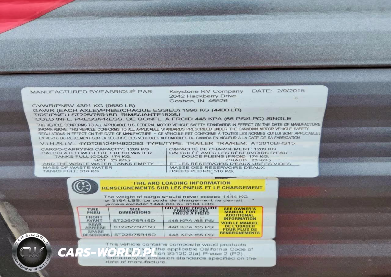 2015 Keystone Aspen Trail Camper VIN:4YDT28124FH922283 - 8