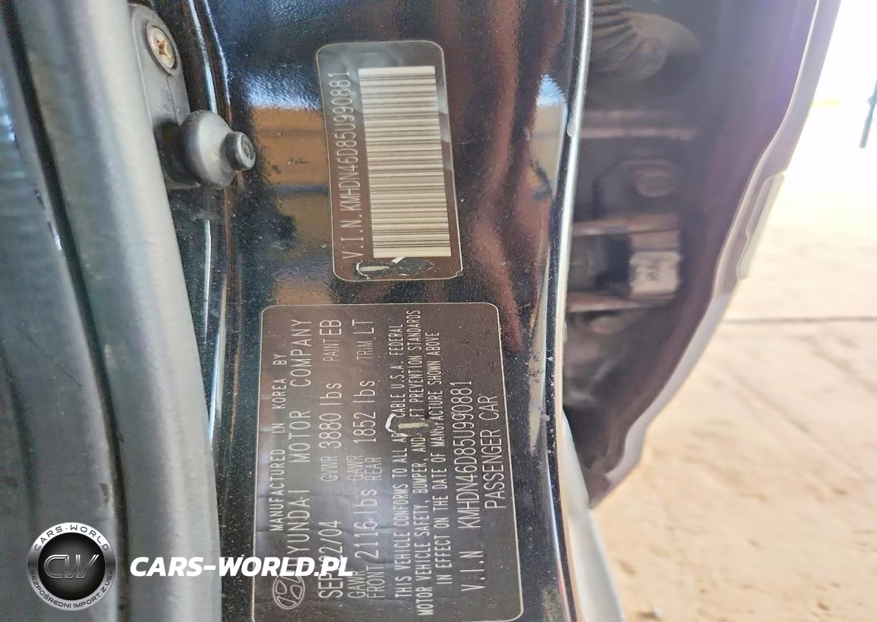 2005 Hyundai Elantra Gls VIN:KMHDN46D85U990881 - 12