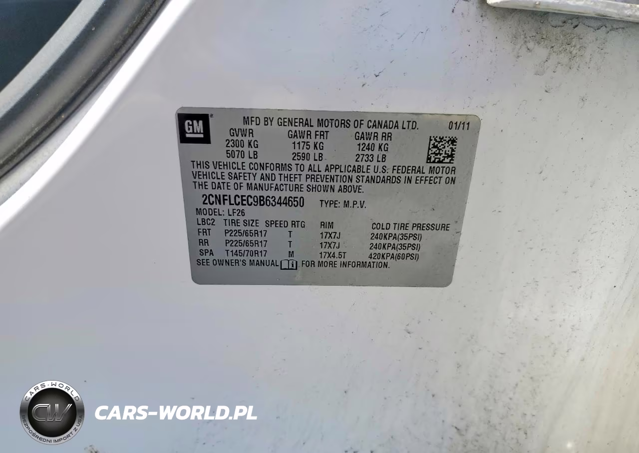 2011 Chevrolet Equinox Ls VIN:2CNFLCEC9B6344650 - 13