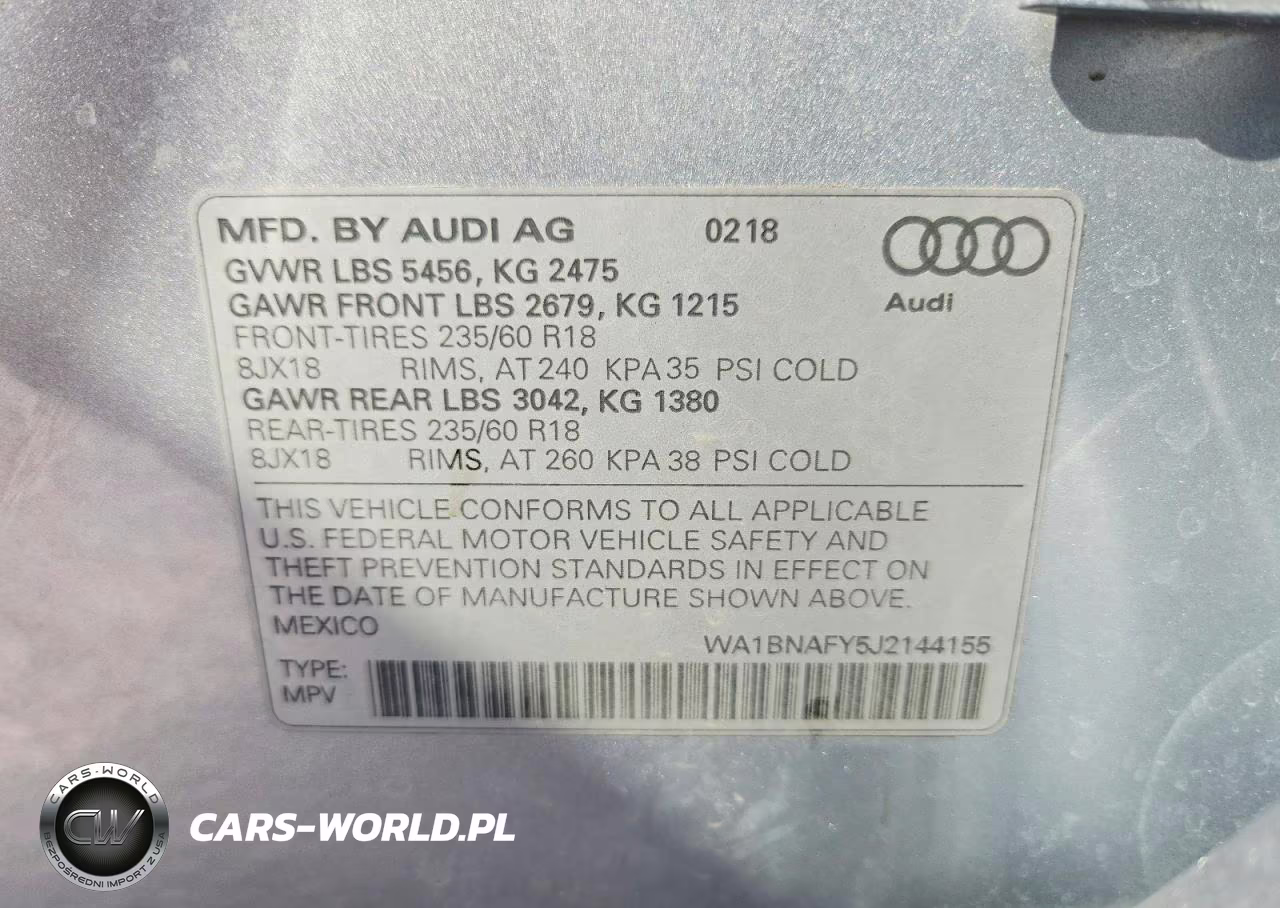 2018 Audi Q5 Premium Plus VIN:WA1BNAFY5J2144155 - 13