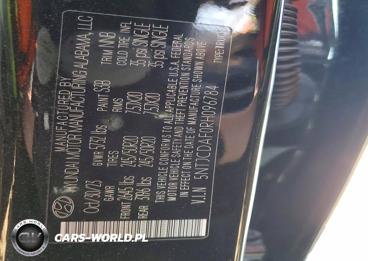 2024 Hyundai Santa Cruz Night VIN:5NTJCDAF0RH096784 - 12