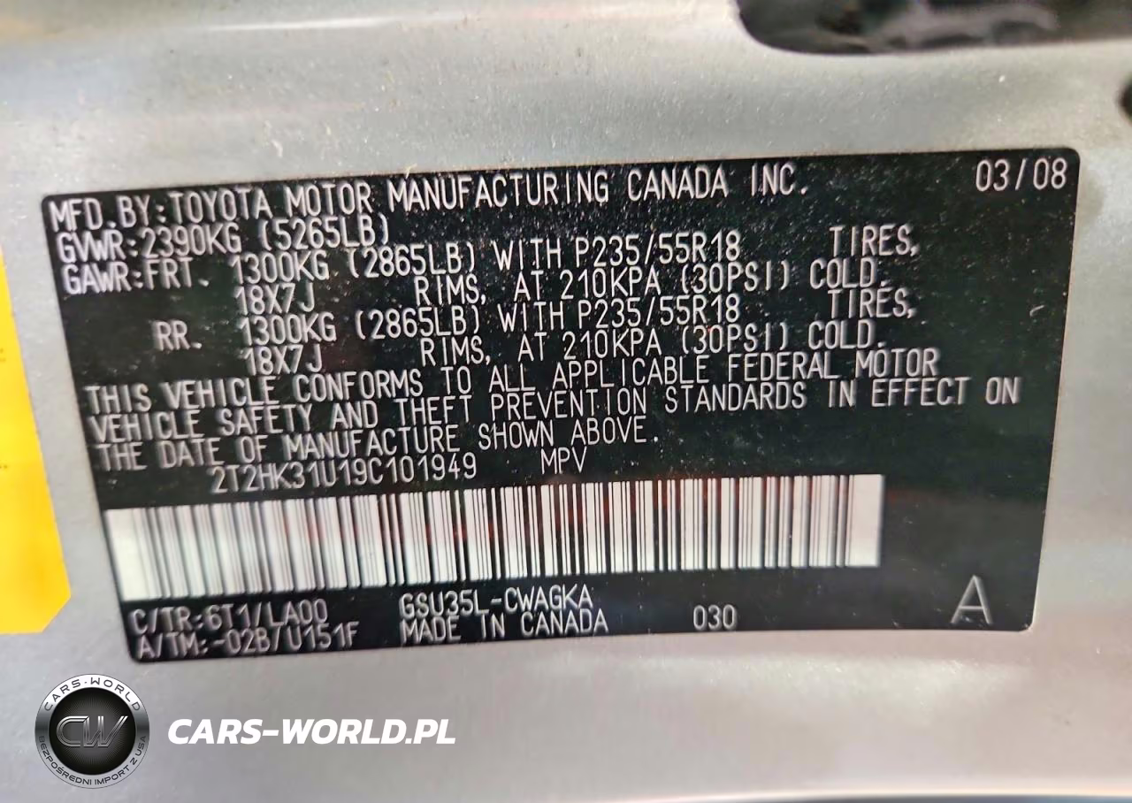 2009 Lexus Rx 350 VIN:2T2HK31U19C101949 - 13