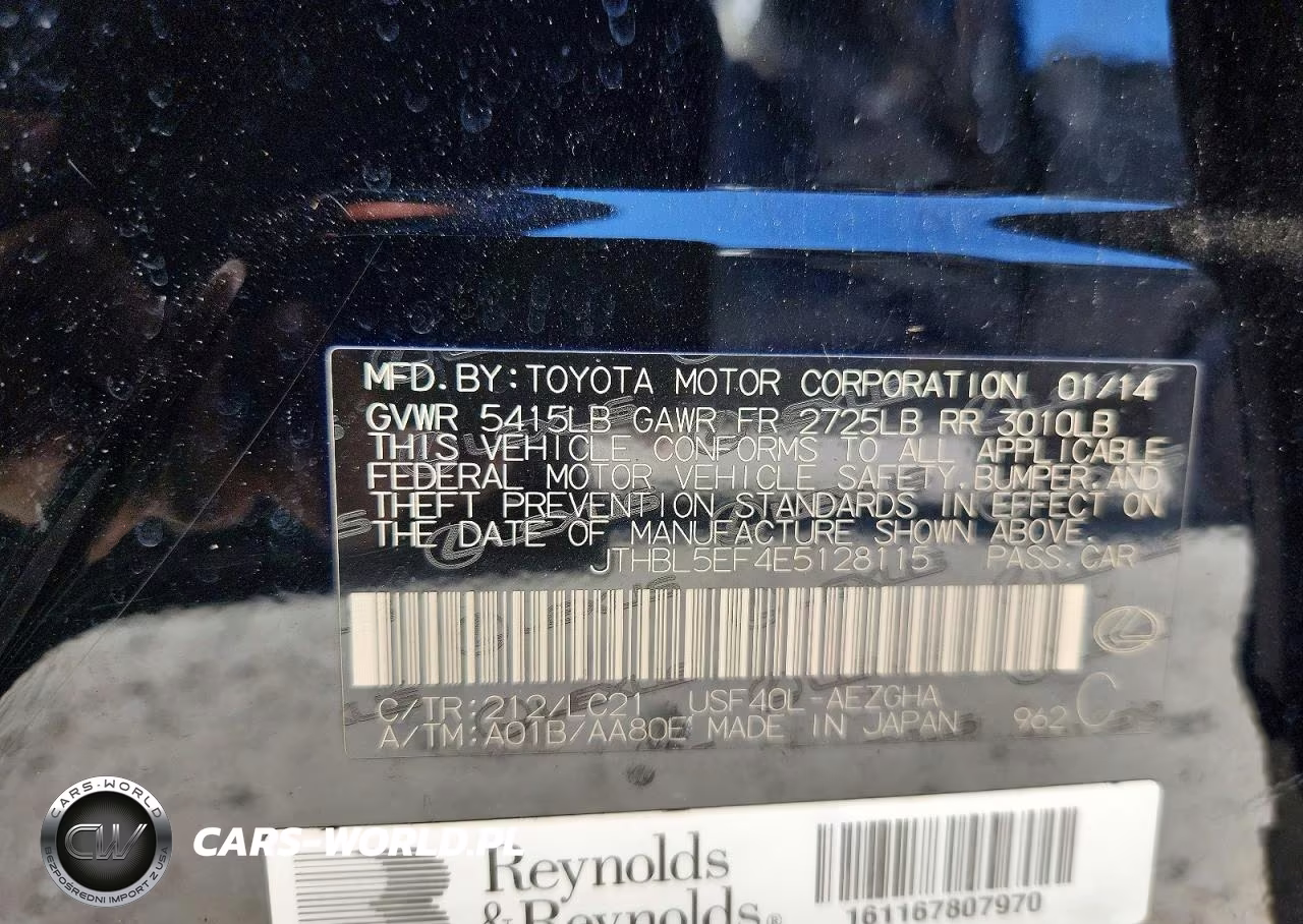2014 Lexus Ls 460 VIN:JTHBL5EF4E5128115 - 12