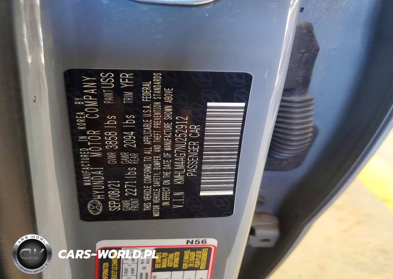 2022 Hyundai Elantra Sel VIN:KMHLM4AG7NU252912 - 12