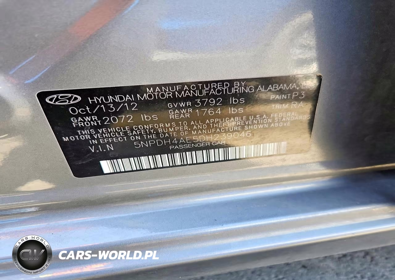 2013 Hyundai Elantra Gls VIN:5NPDH4AE5DH239046 - 12
