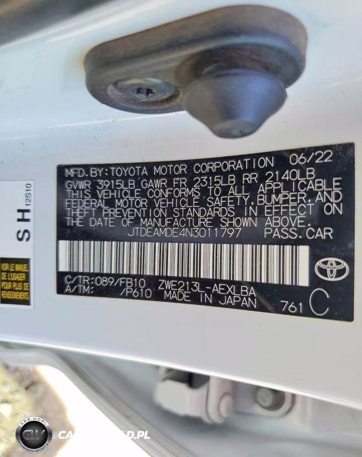 2022 Toyota Corolla VIN:JTDEAMDE4N3011797 - 12