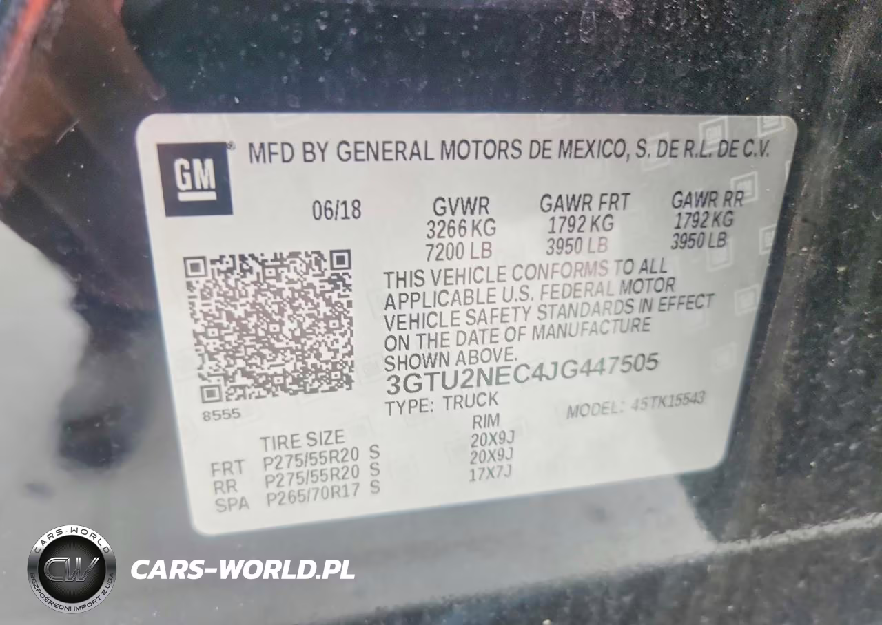 2018 GMC Sierra K1500 Slt VIN:3GTU2NEC4JG447505 - 12