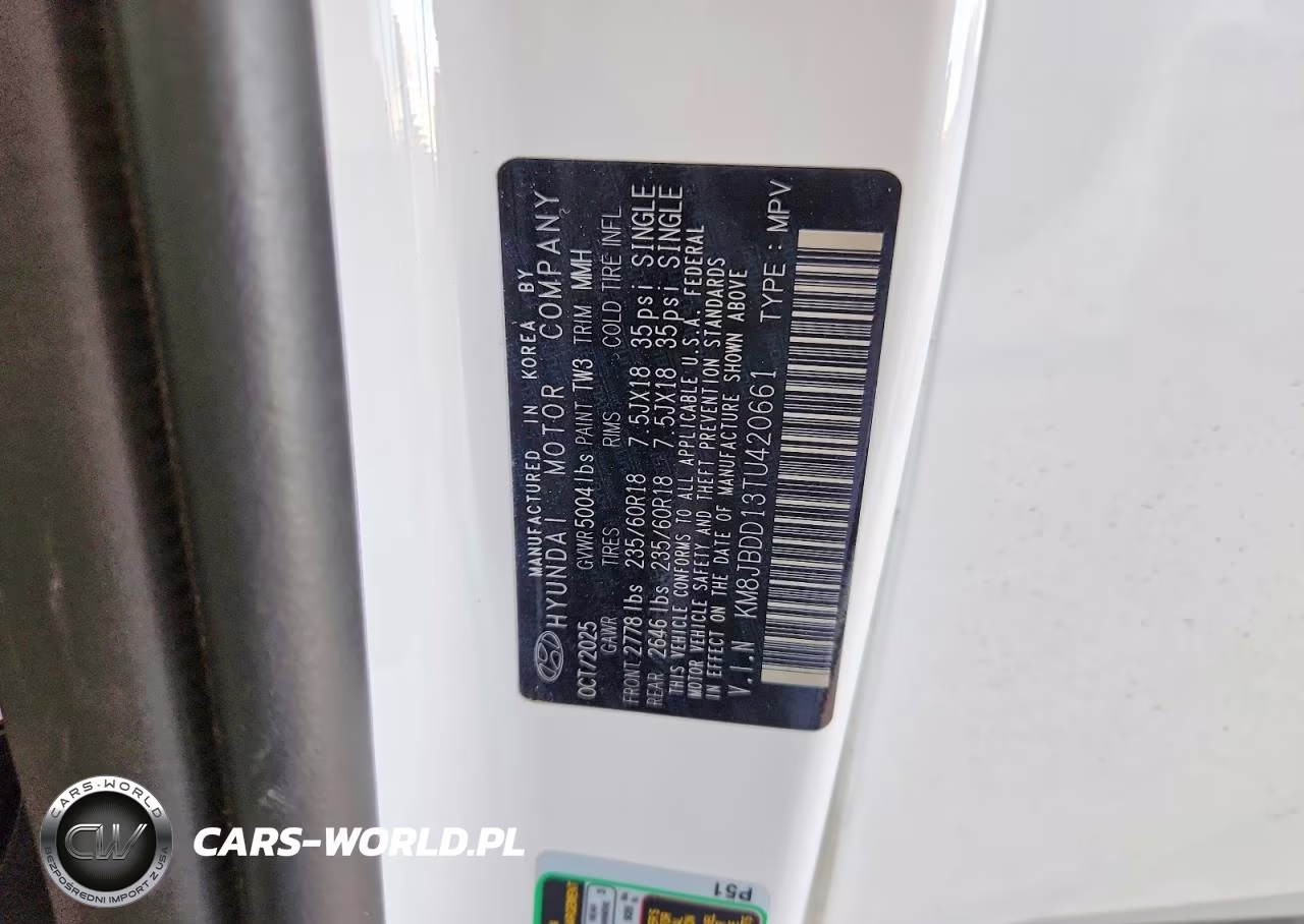 2026 Hyundai Tucson Sel VIN:KM8JBDD13TU420661 - 13