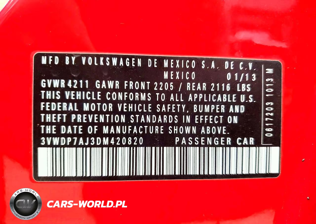 2013 Volkswagen Jetta Se VIN:3VWDP7AJ3DM420820 - 12