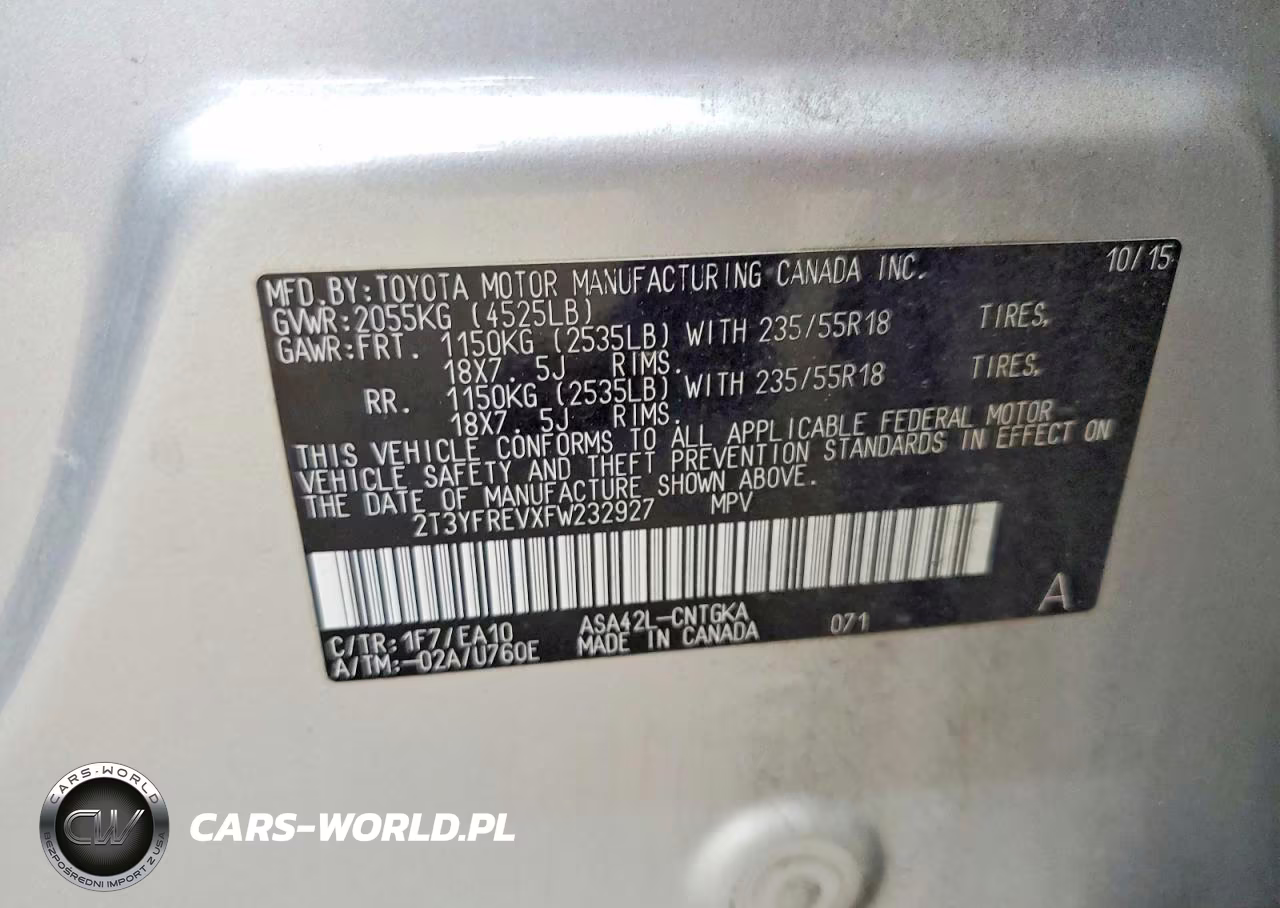 2015 Toyota Rav4 Limited VIN:2T3YFREVXFW232927 - 13