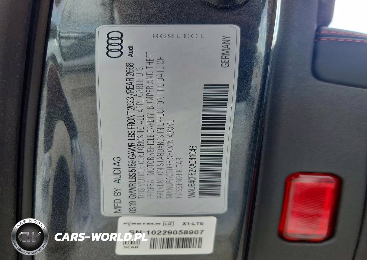 2019 Audi S5 Premium Plus VIN:WAUB4CF52KA041046 - 13