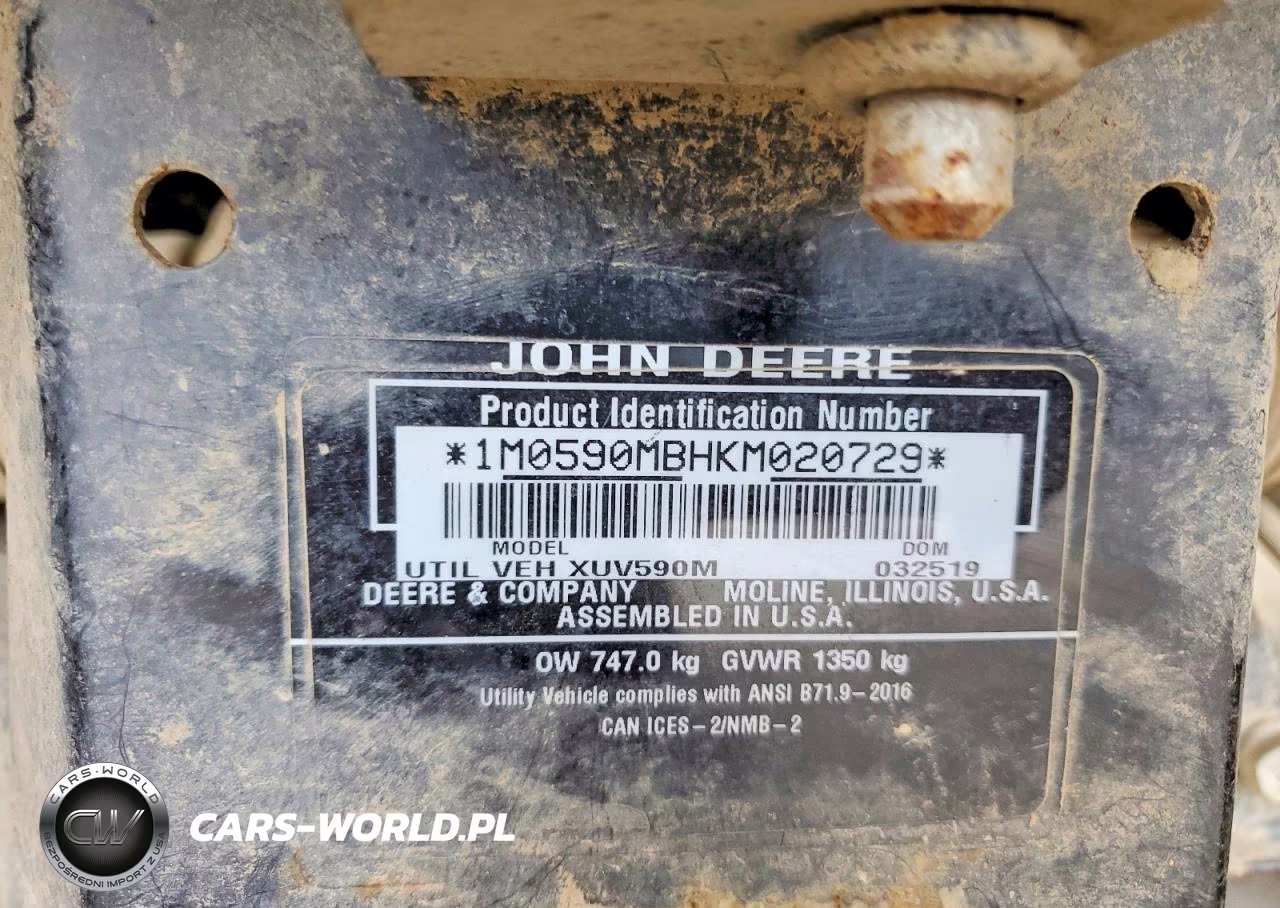 2019 John Xuv 590I VIN:1M0590MBHKM020729 - 12