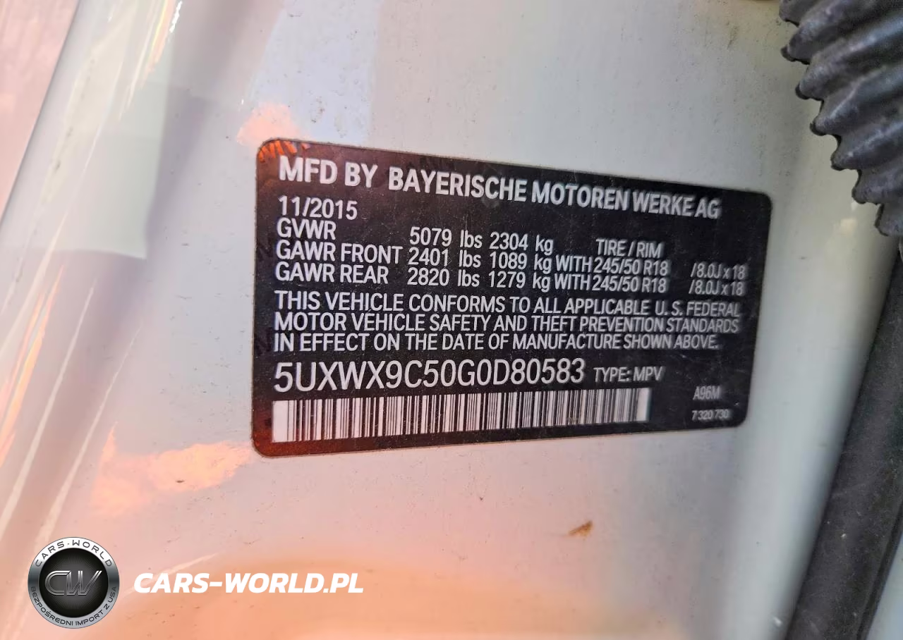2016 BMW X3 xDrive28I VIN:5UXWX9C50G0D80583 - 13