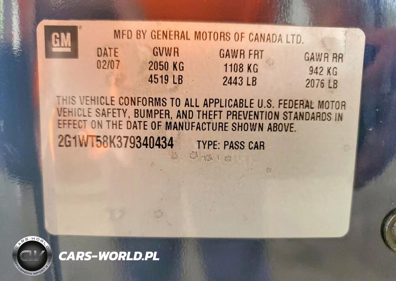 2007 Chevrolet Impala Lt VIN:2G1WT58K379340434 - 12