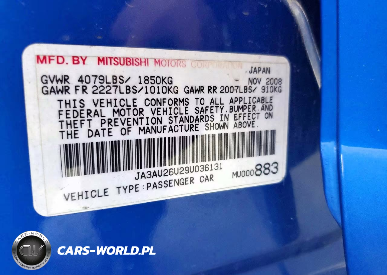 2009 Mitsubishi Lancer Es-Es Sport VIN:JA3AU26U29U036131 - 12