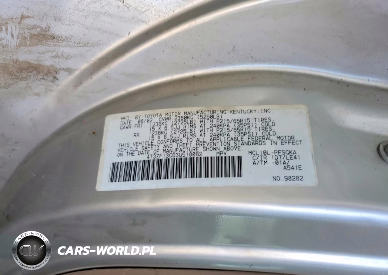 2003 Toyota Sienna Xle VIN:4T3ZF13C63U518082 - 13