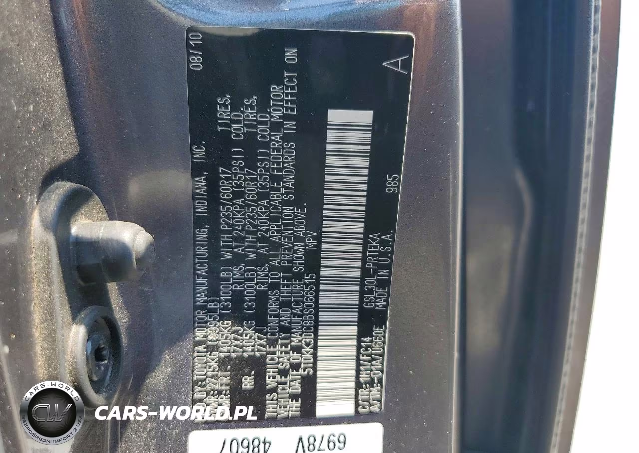 2011 Toyota Sienna Le VIN:5TDKK3DC8BS066515 - 13