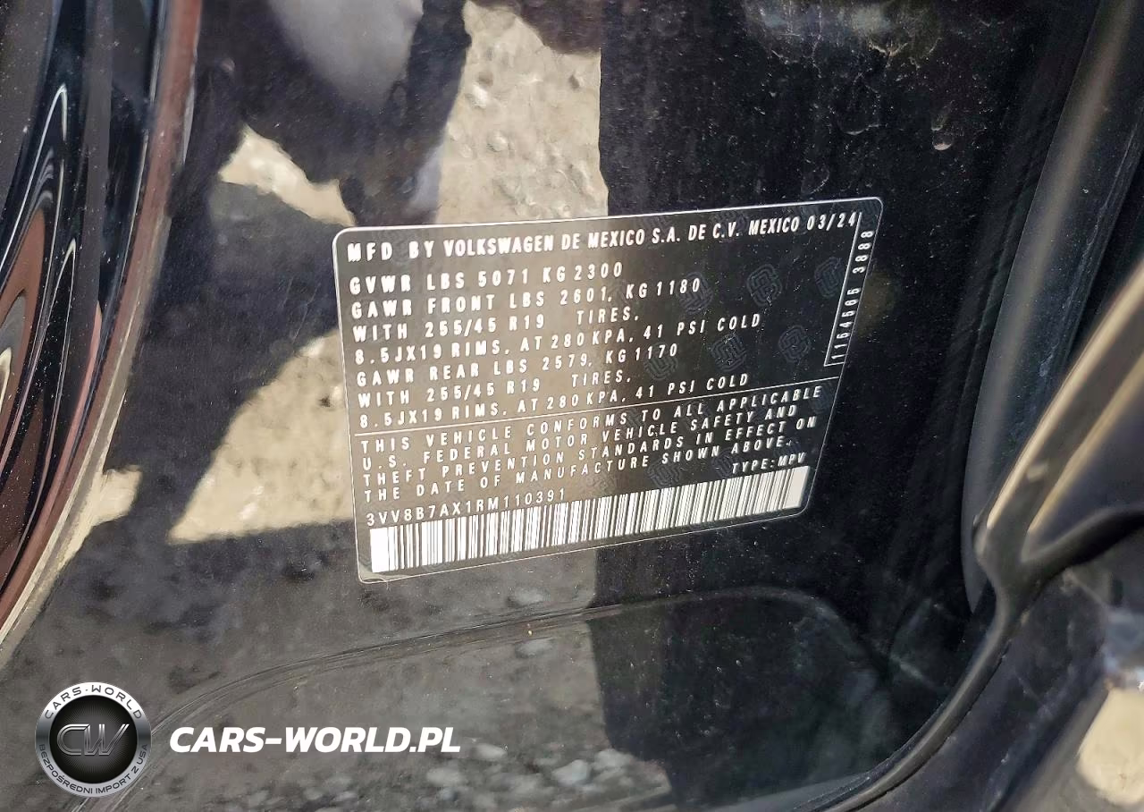 2024 Volkswagen Tiguan Se R-Line Black VIN:3VV8B7AX1RM110391 - 14