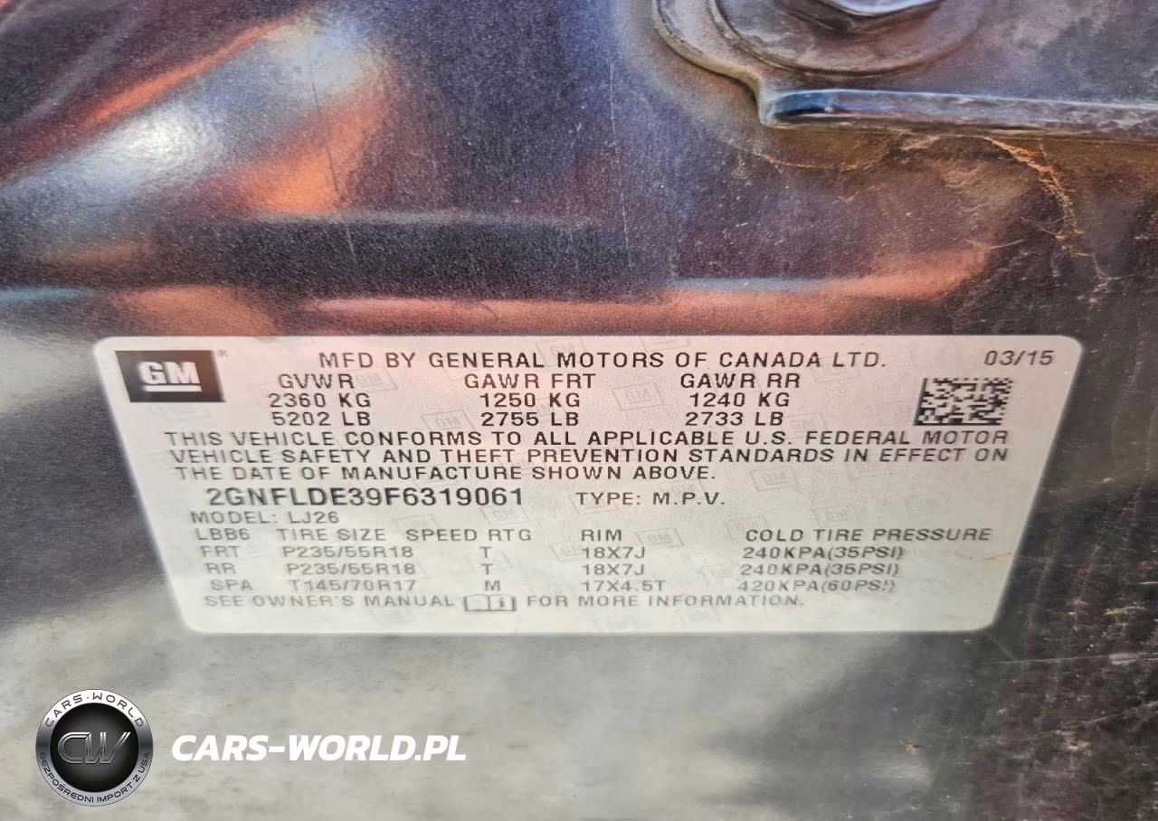 2015 Chevrolet Equinox Ltz VIN:2GNFLDE39F6319061 - 13