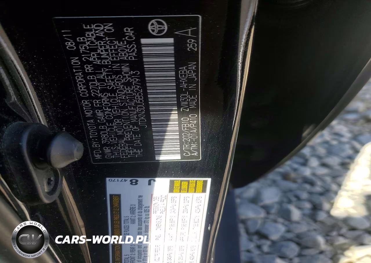 2011 Toyota Prius Two VIN:JTDKN3DU5B5297913 - 12