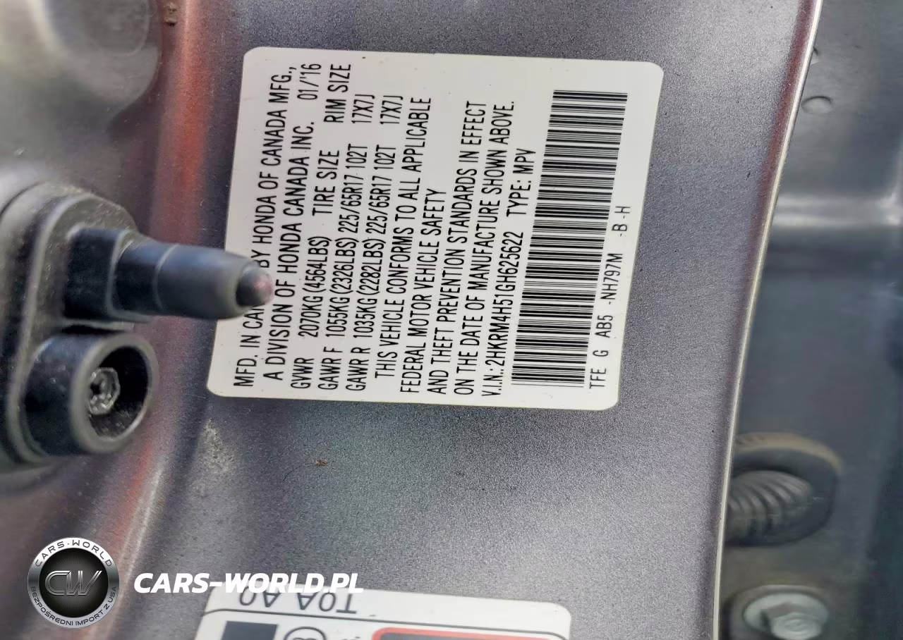 2016 Honda Cr-V Ex VIN:2HKRM4H51GH625622 - 13