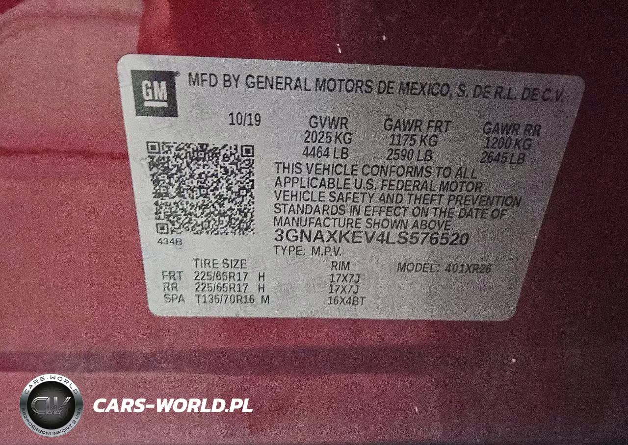 2020 Chevrolet Equinox Lt VIN:3GNAXKEV4LS576520 - 12