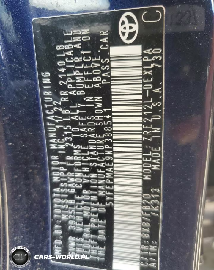 2022 Toyota Corolla Le VIN:5YFEPMAE9NP388541 - 12