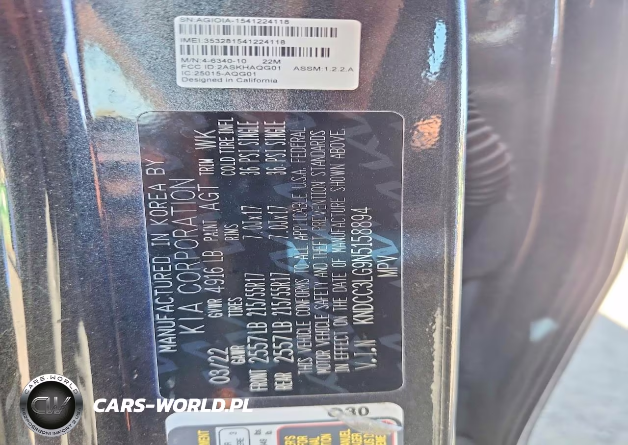 2022 Kia Niro Ev S VIN:KNDCC3LG9N5158894 - 12