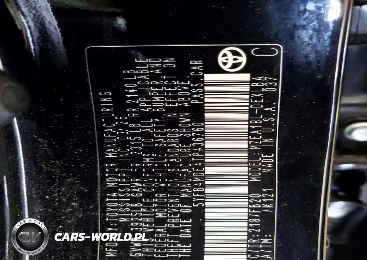 2026 Toyota Corolla Le VIN:5YFB4MDE4TP436760 - 12